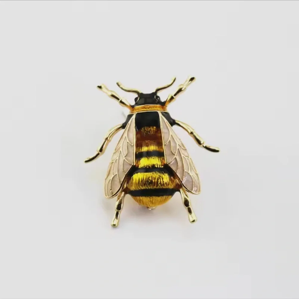 2PCS Colorful Bumblebee Enamel Brooch Pin Set - Picture 3 of 13